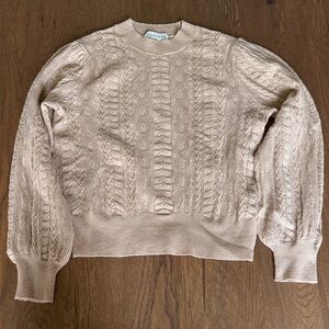 J. Crew Cable Knit Sweater in Cream